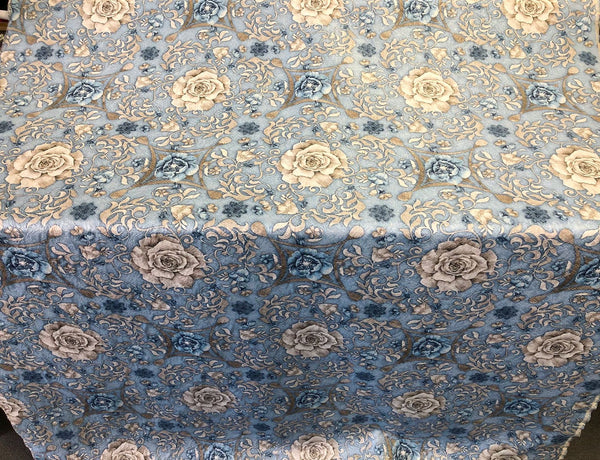 Whimsical Florals Print on Jacquard