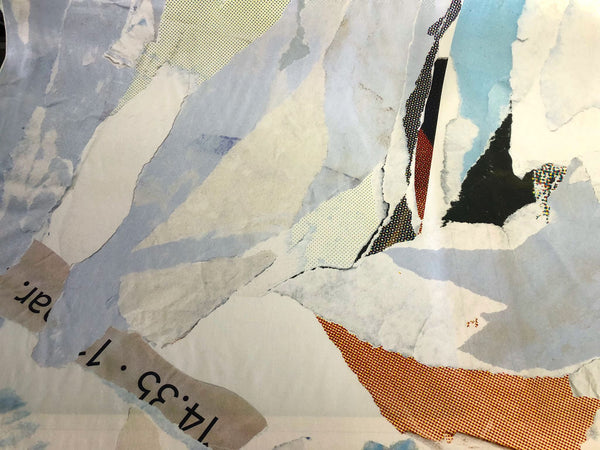 Paper Machè Print on Crepe de Chine