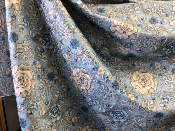 Whimsical Florals Print on Jacquard