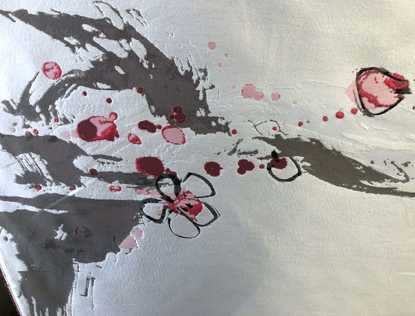 PANEL-  Heavy Silk Blend, Cherry Blossom Jacquard