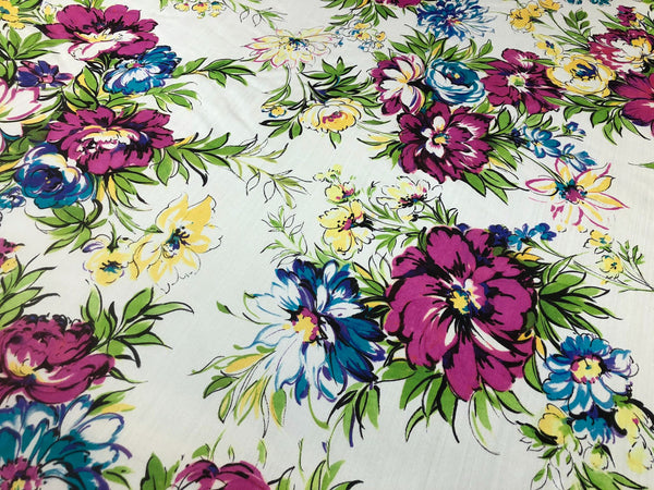 Emanuel Ungaro Spring Florals Print on Habutai