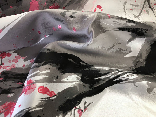 PANEL-  Heavy Silk Blend, Cherry Blossom Jacquard