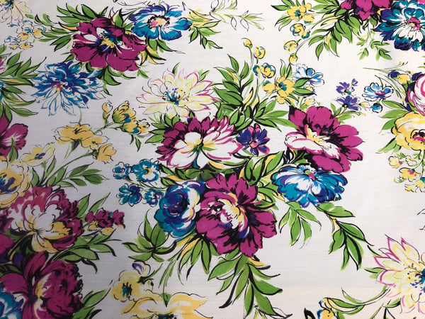 Emanuel Ungaro Spring Florals Print on Habutai