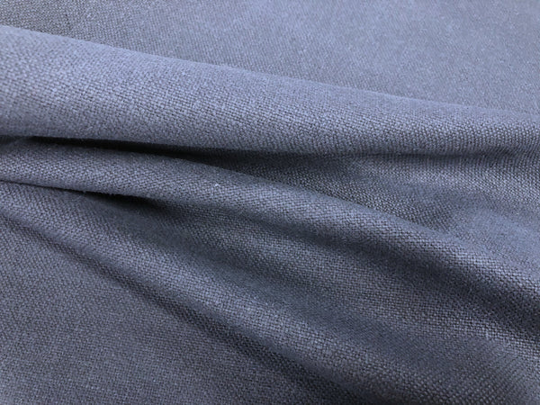 Navy Piece Dyed, Raw Silk Canvas