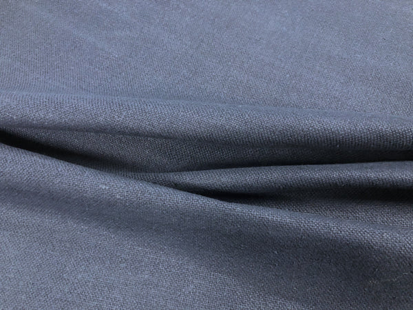 Navy Piece Dyed, Raw Silk Canvas
