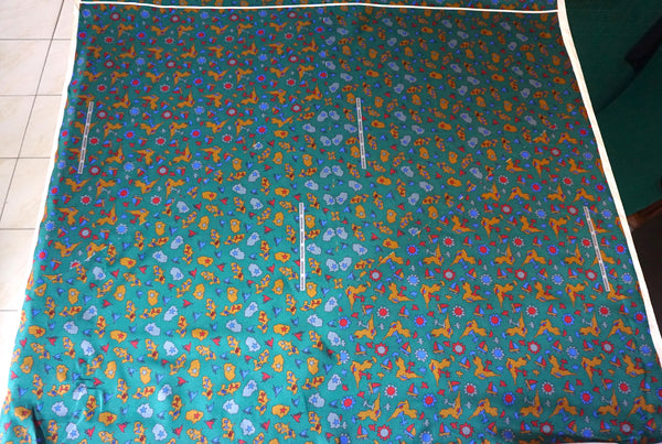 PANEL- Vintage Missoni Silk Twill, Island Home Green