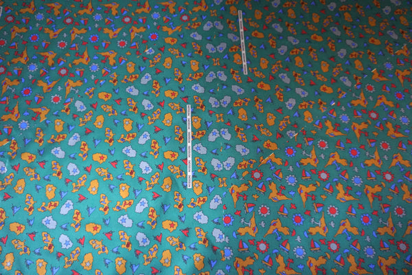 PANEL- Vintage Missoni Silk Twill, Island Home Green