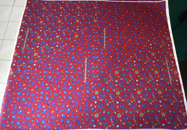 PANEL- Vintage Missoni Silk Twill, Island Home Burgundy