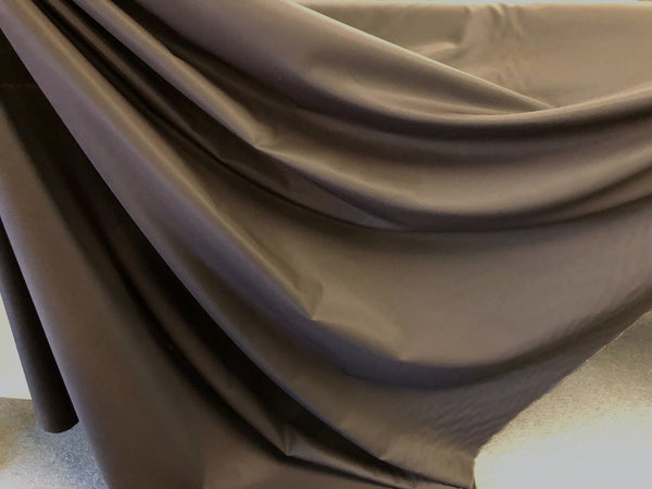 Silk Wool Dark Brown Gaberdine Suiting