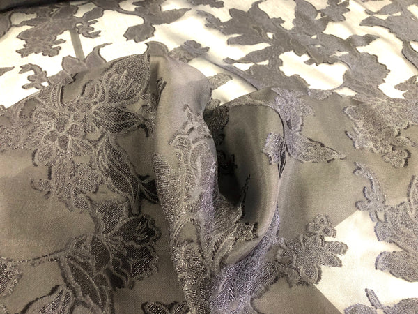 Black  Clipped   Silk  Organza