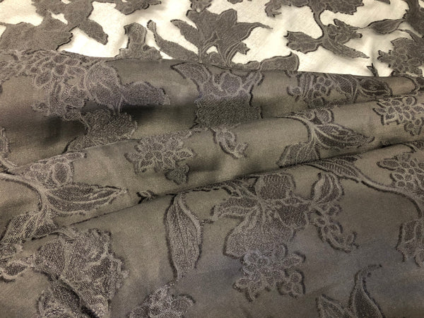 Black  Clipped   Silk  Organza