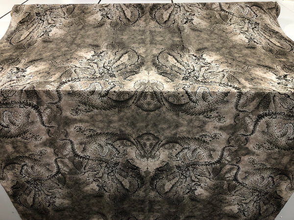 Dragon Print on Silk Georgette