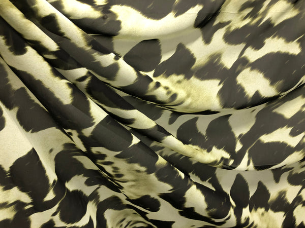 Floral Shadow Print on Citrus Silk Chiffon