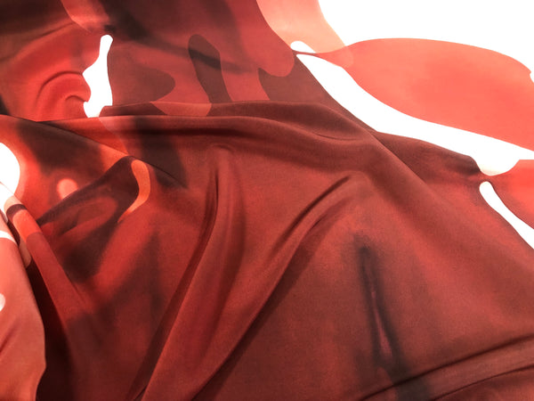 Printed Crepe de Chine Silk