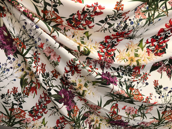 Printed Crepe de Chine Silk