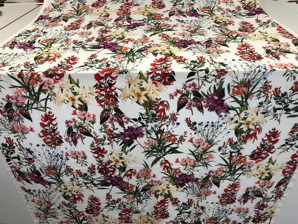 Printed Crepe de Chine Silk