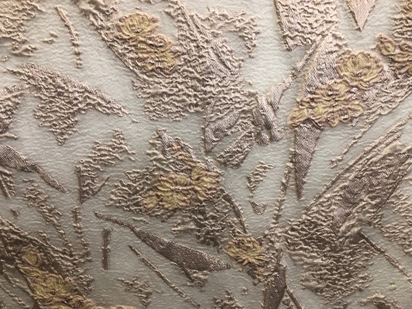 Pink Blush Flowers Silk Blend Coupé Organza