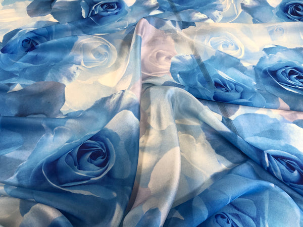 Slubbed  Printed  Silk  Charmeuse