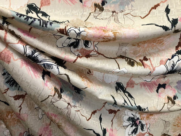 Printed Silk Brocade