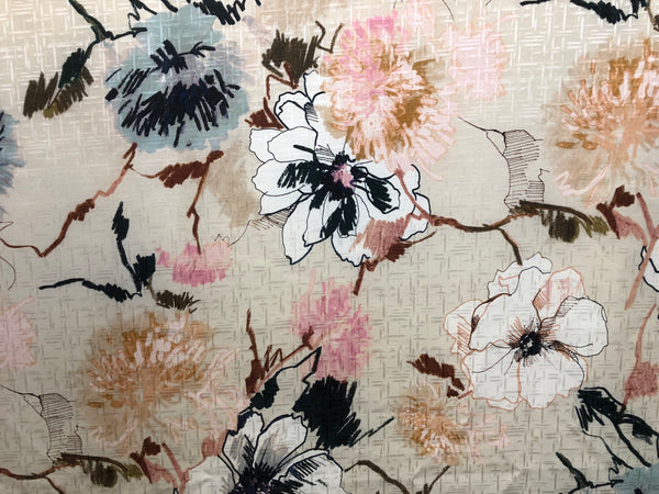 Printed Silk Brocade