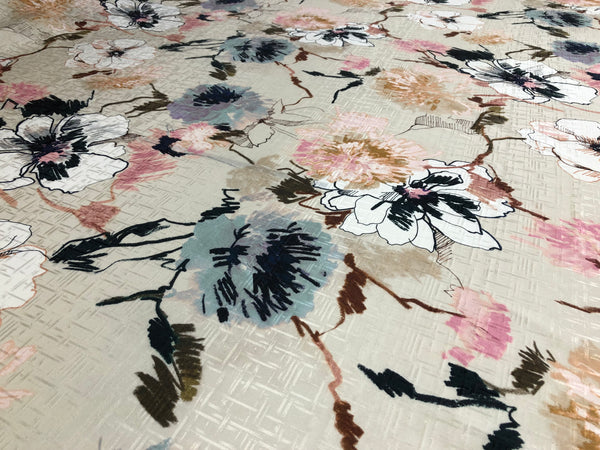 Printed Silk Brocade