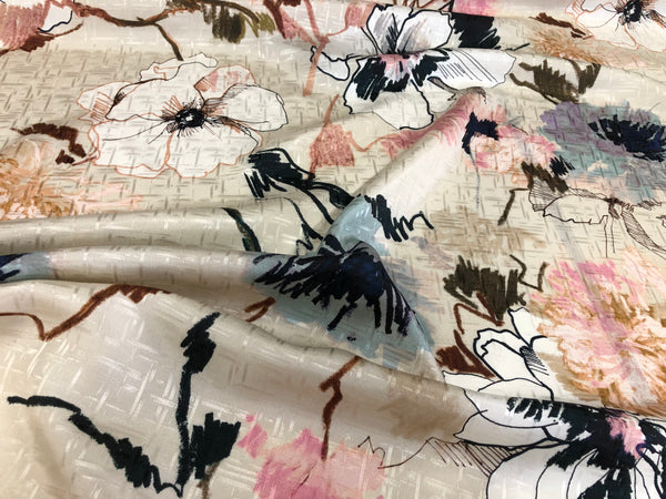 Printed Silk Brocade