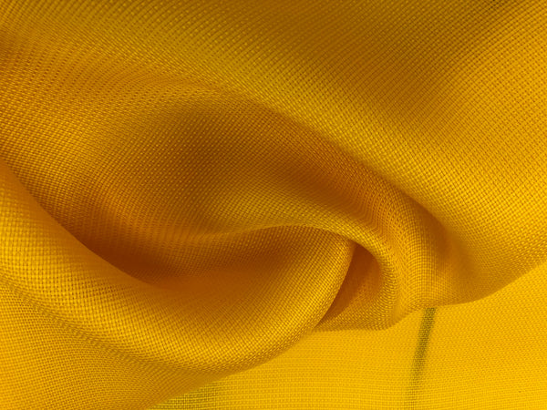 Stiff Yellow, Basket Weave Silk Mesh