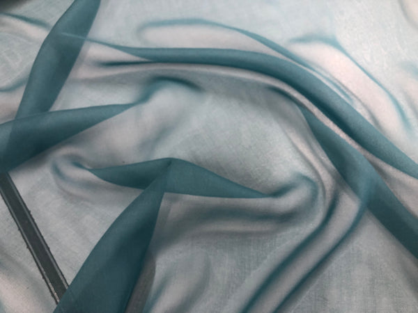 Silk Georgette, Teal