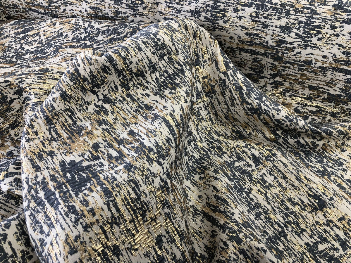 Geometric Burgundy Red Lurex Jacquard Fabric Muse