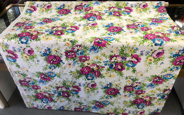 Emanuel Ungaro Spring Florals Print on Habutai