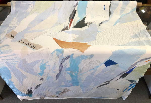 Paper Machè Print on Crepe de Chine