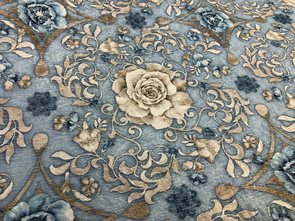 Whimsical Florals Print on Jacquard