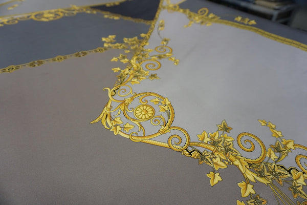 Printed Silk Twill, Baroque Cubism