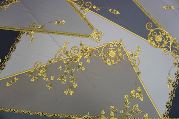 Printed Silk Twill, Baroque Cubism