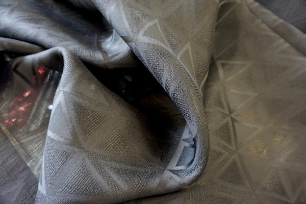 Black Bermuda Silk Jacquard