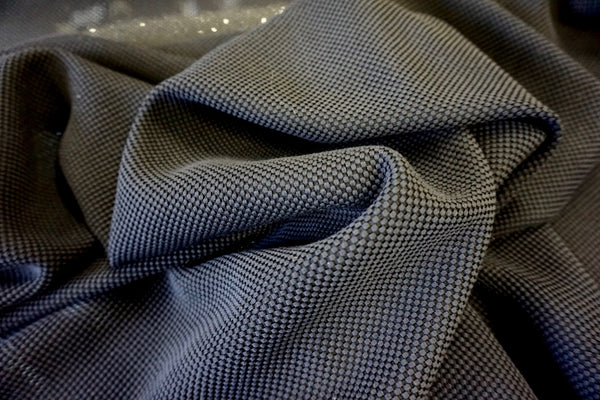 Textured Mesh Leno Weave, Charcoal Black