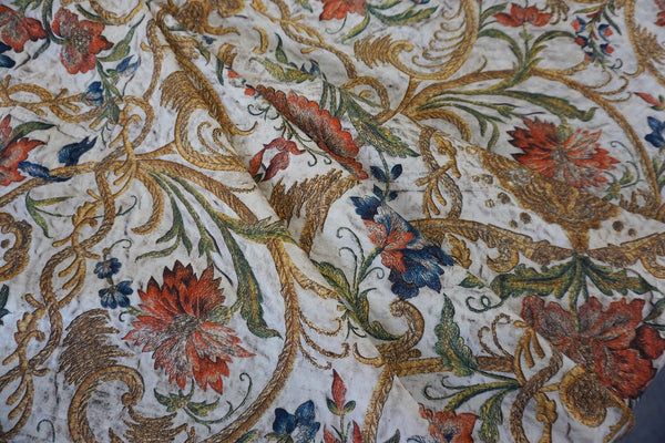 LAST PIECE: 1.75 MT  Bespoke Italian Print on Silk Wool Jacquard