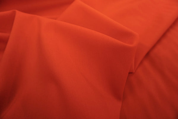 Classic Red Stretch Wool Gabardine