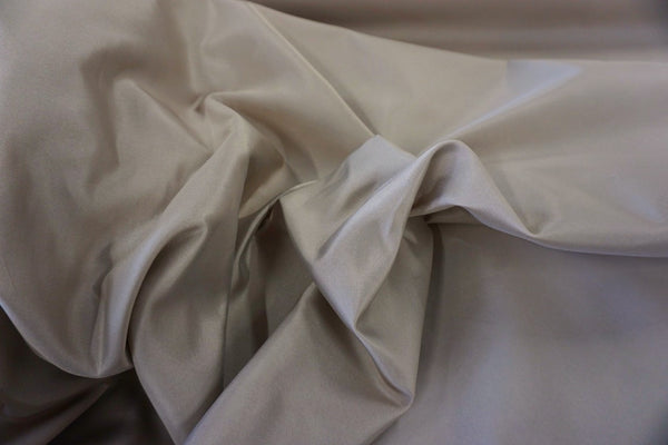 Twill Mikado Pure Silk, Light Taupe