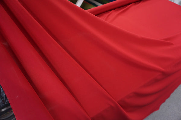 LAST PIECE: 1.45 MT  Crepe de Chine, Roberto Cavalli Collection, Deep Red