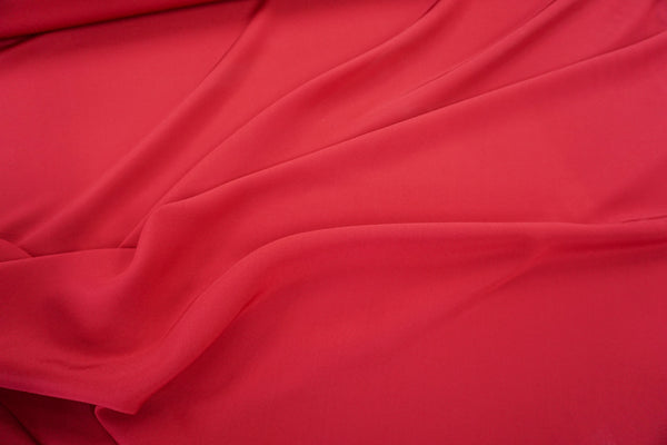 LAST PIECE: 1.45 MT  Crepe de Chine, Roberto Cavalli Collection, Deep Red