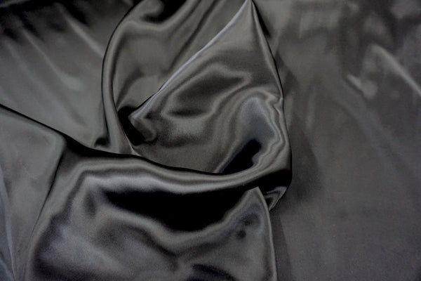 True Black, Heavy Silk Satin