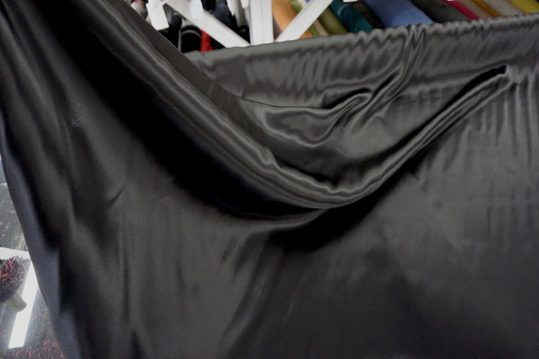 True Black, Heavy Silk Satin