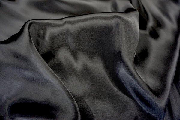 True Black, Heavy Silk Satin