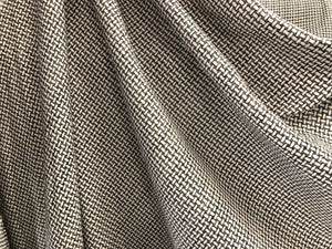 100% Silk Tweed Suiting, Black & White