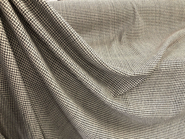 100% Silk Tweed Suiting, Black,Beige & Ivory