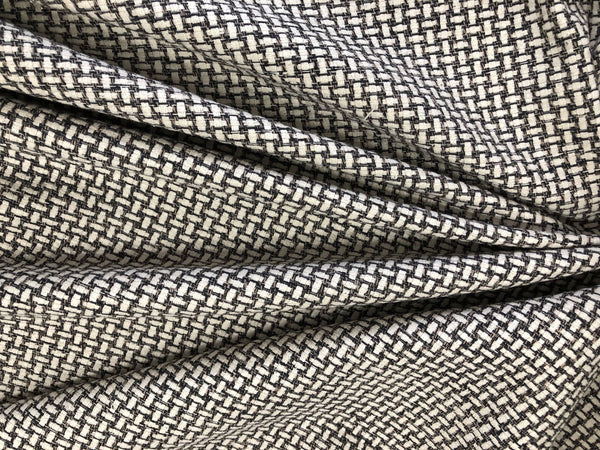 100% Silk Tweed Suiting, Black,Beige & Ivory
