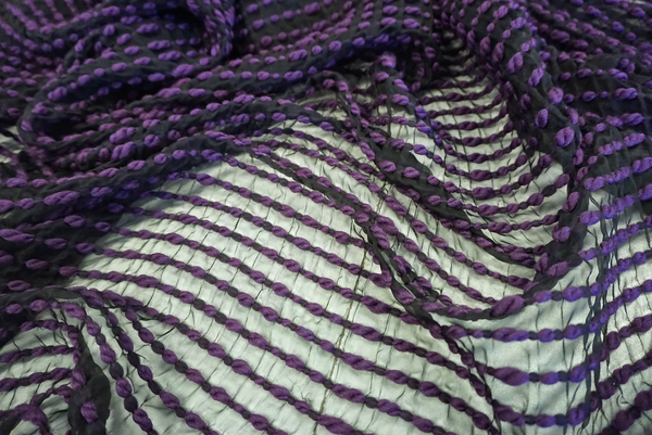 Twice Woven Purple Twist Chiffon