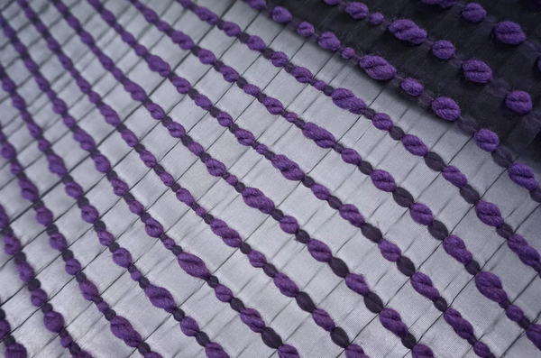 Twice Woven Purple Twist Chiffon