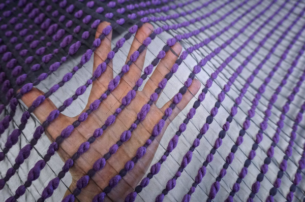 Twice Woven Purple Twist Chiffon